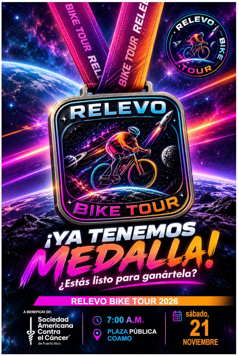 Arte oficial: ya tenemos medalla del Relevo Bike Tour 2026